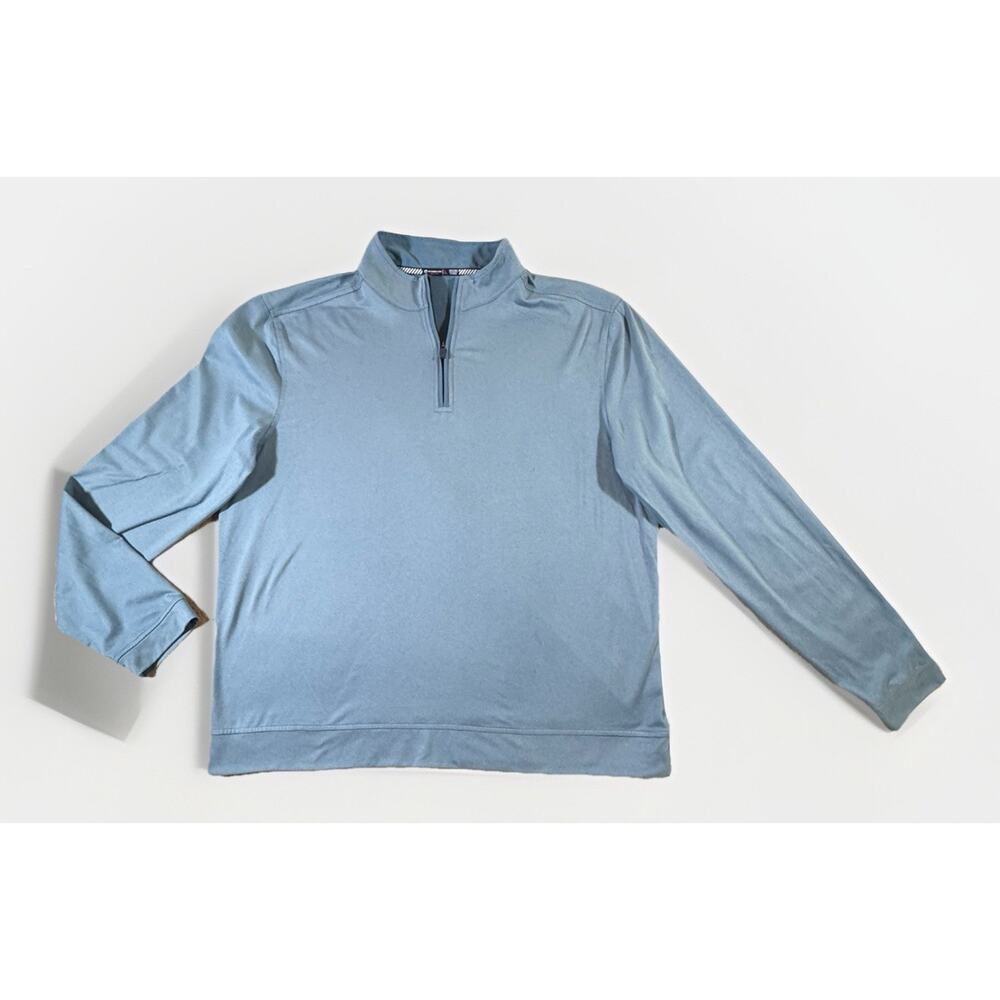 Southern Tide Mens Light Blue Tide to Trail Quarter Zip Pullover Size L